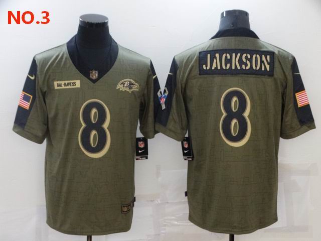 Men's Baltimore Ravens 8 Lamar Jackson Jesey NO.3;